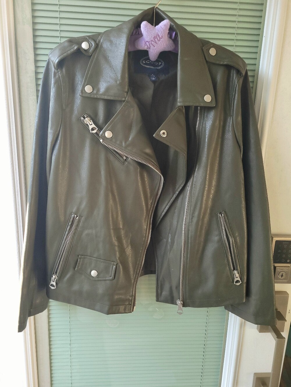Olive Green Leathe Jacket - Women's Biker... Boots Sold separately !